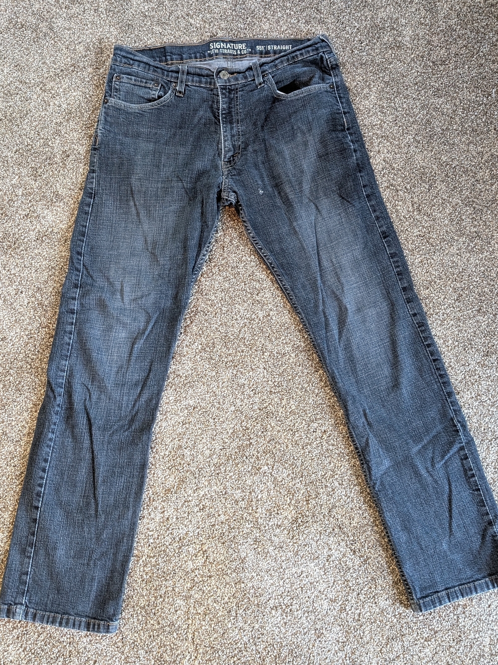 Signature by Levi Strauss 551 Straight Jeans 34x32 Dark Wash